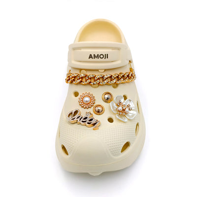 Amoji Women Platform Clogs Thick Yard Garden Shoes Summer Sandals