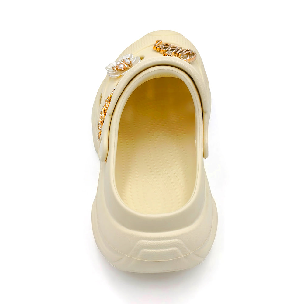 Amoji Women Platform Clogs Thick Yard Garden Shoes Summer Sandals