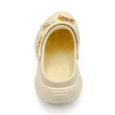 Amoji Women Platform Clogs Thick Yard Garden Shoes Summer Sandals