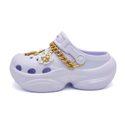 Amoji Women Platform Clogs Thick Yard Garden Shoes Summer Sandals