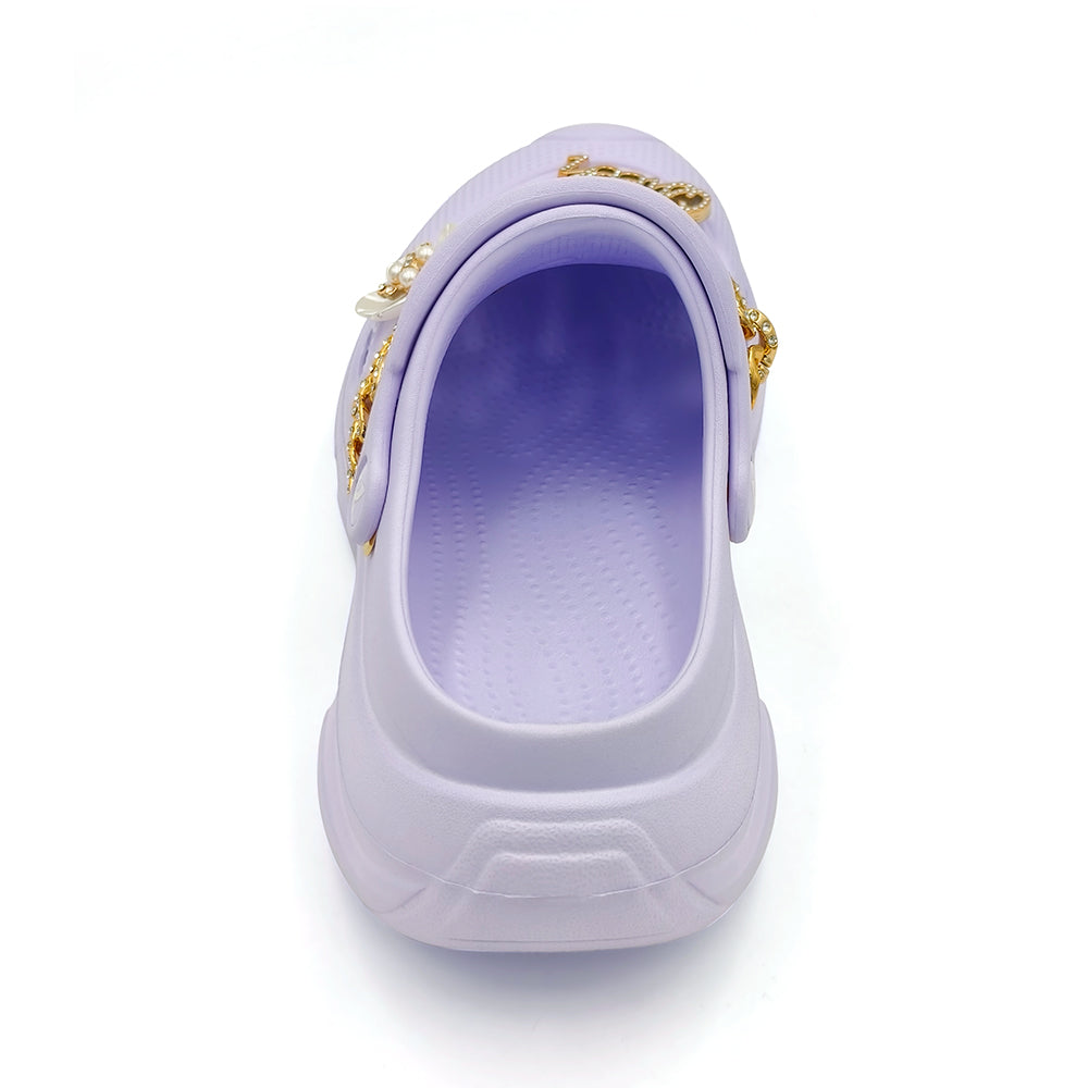 Amoji Women Platform Clogs Thick Yard Garden Shoes Summer Sandals