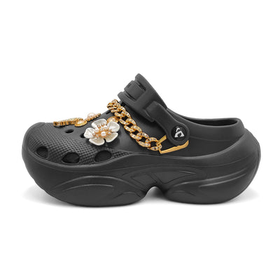 Amoji Women Platform Clogs Thick Yard Garden Shoes Summer Sandals