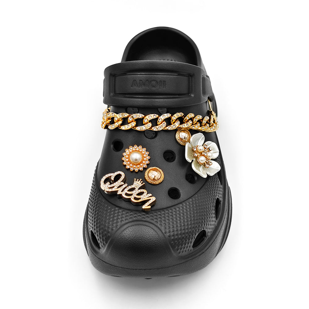 Amoji Women Platform Clogs Thick Yard Garden Shoes Summer Sandals