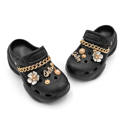 Amoji Women Platform Clogs Thick Yard Garden Shoes Summer Sandals