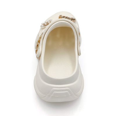 Amoji Women Platform Clogs Thick Yard Garden Shoes Summer Sandals